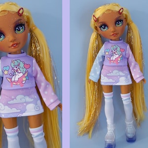 Rainbow High Doll Clothes, Cute Sweater and Socks Set - Unicorn Dreams