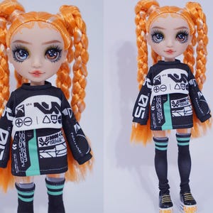Rainbow High Doll Clothes, Cute cyberpunk Outfit Set - tech wear v1