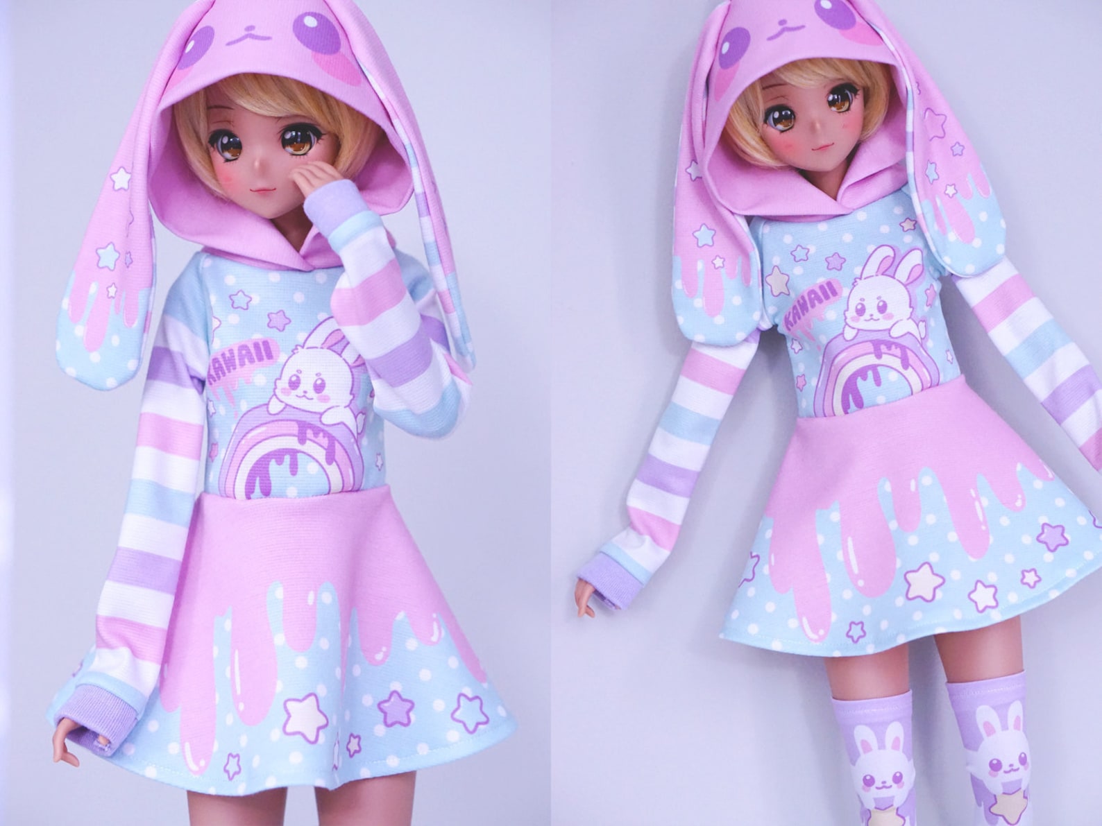 Smart Doll Clothes Smart Doll Dress Melty Rainbow Bunny Etsy