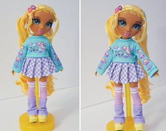 Rainbow High Doll Clothes, Cute Sweater and Skirt Outfit Set - kawaii alien