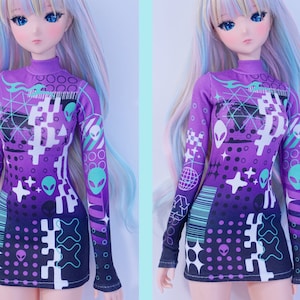 Clothes for Smart Doll Pear or Classic, Bodycon Mini Dress - alienEXE