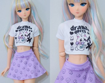 Smart Doll clothes, Cropped top and skirt set - Drama Queen