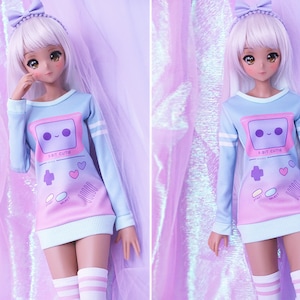 Clothes for Smart Doll Pear or Classic, Cute Pastel Sweater - 8bit Cutie