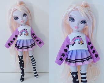 Rainbow High Doll Clothes, Cute Sweater and Skirt Outfit Set - Gloomy Star