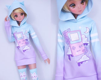 Pastel Kawaii Graphic Hoodie Sweater for Smart Doll - Gameboy Dreams