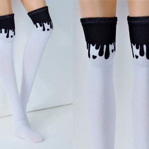 White Socks for Smart Doll with Black Melty graphics
