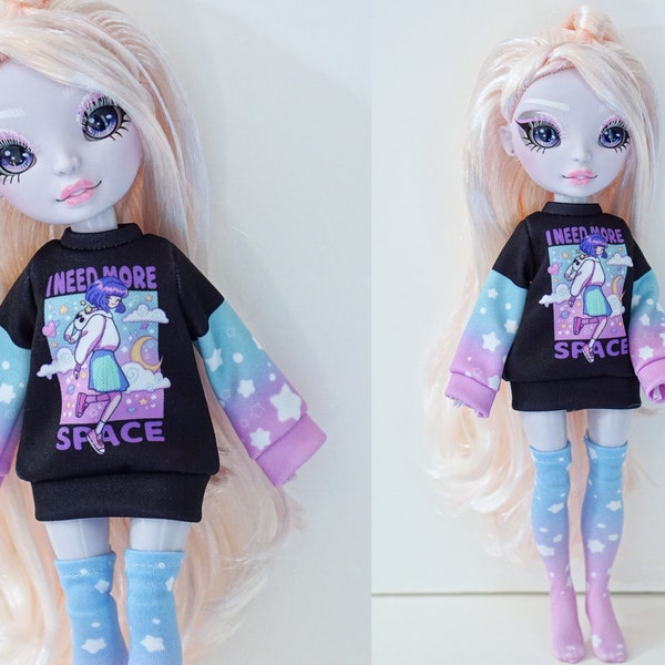 Rainbow High Doll Clothes, Cute Sweater and Socks Set - More Space