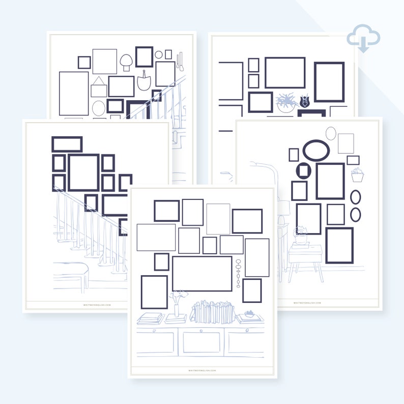 Printable Gallery Wall Template - Etsy