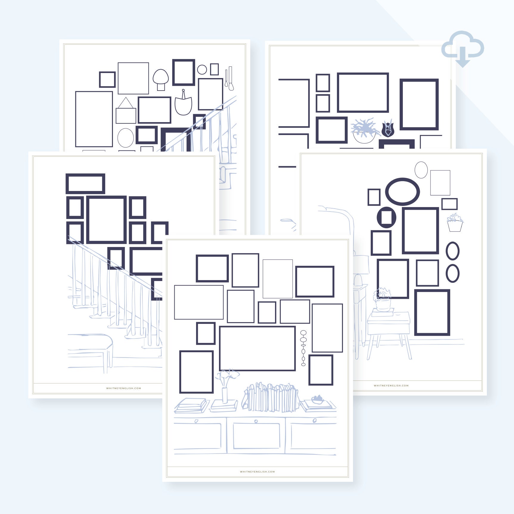 Printable Gallery Wall Template - Etsy UK