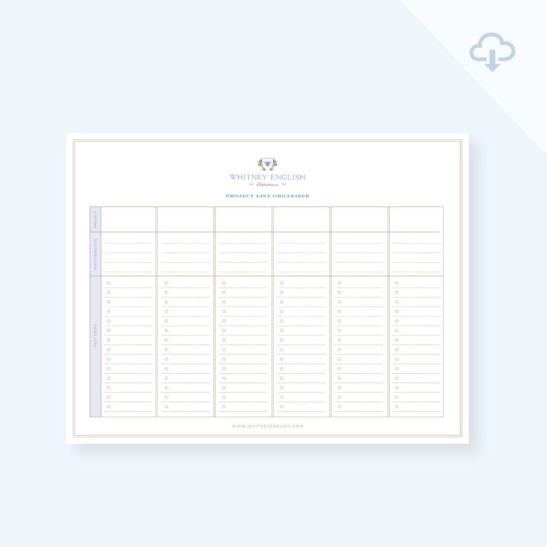 Printable Project List Organizer - Etsy Australia