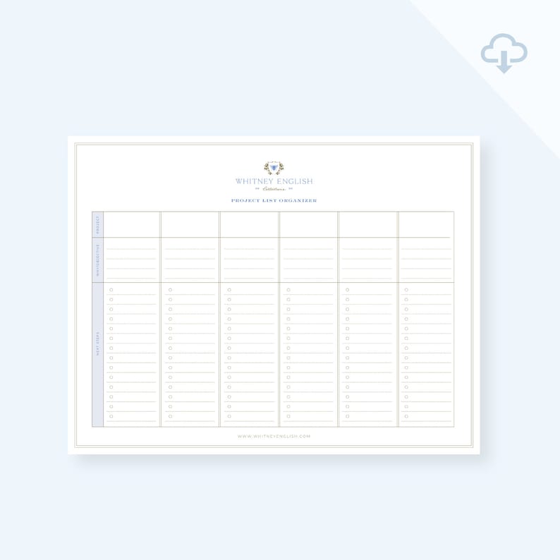 Printable Project List Organizer - Etsy