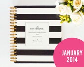 Day Designer - JANUARY 2014 - 2015 Black Rugby Stripe - A Yearly Strategic Planner & Daily Agenda for the Creative Entrepreneur