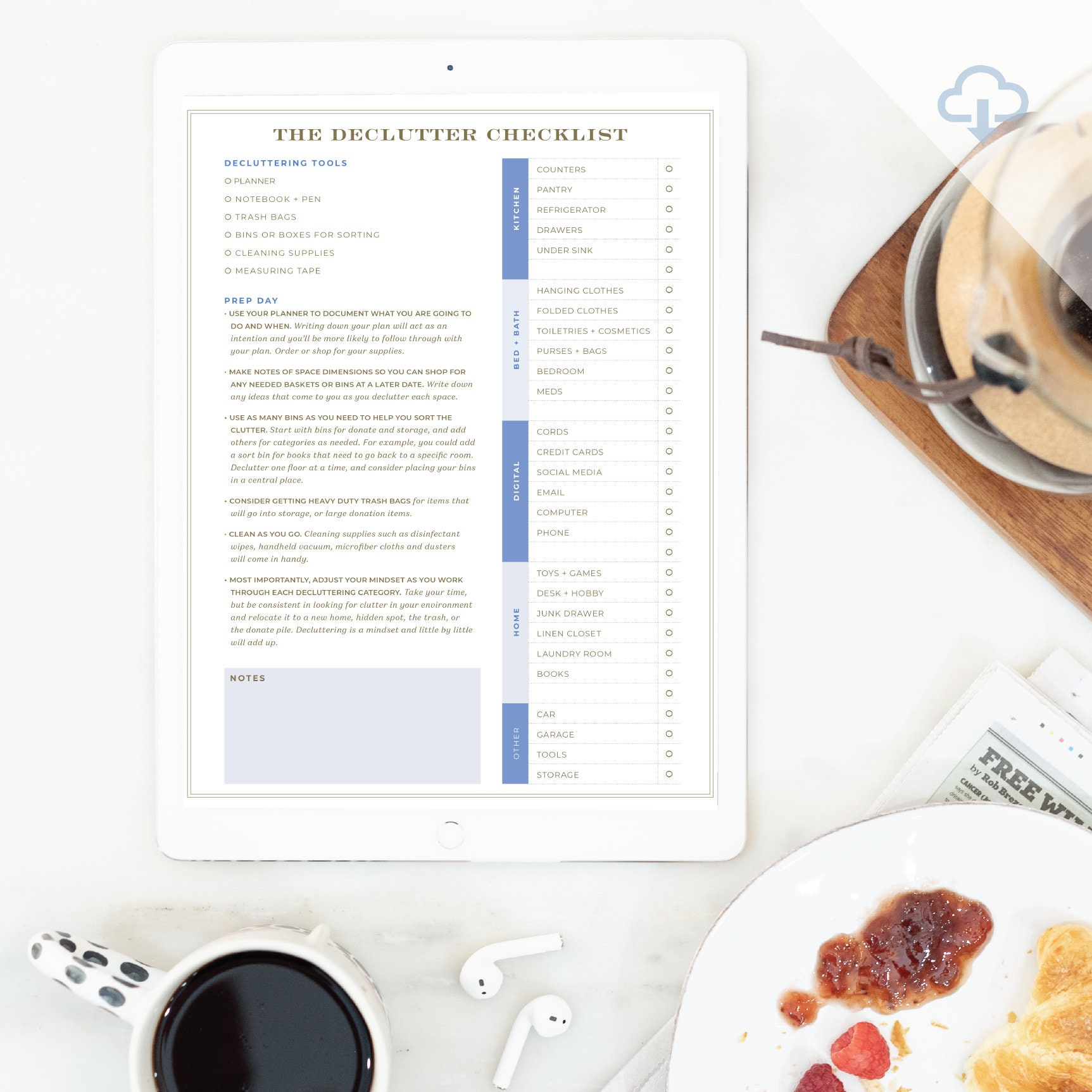 Printable Declutter Checklist Etsy