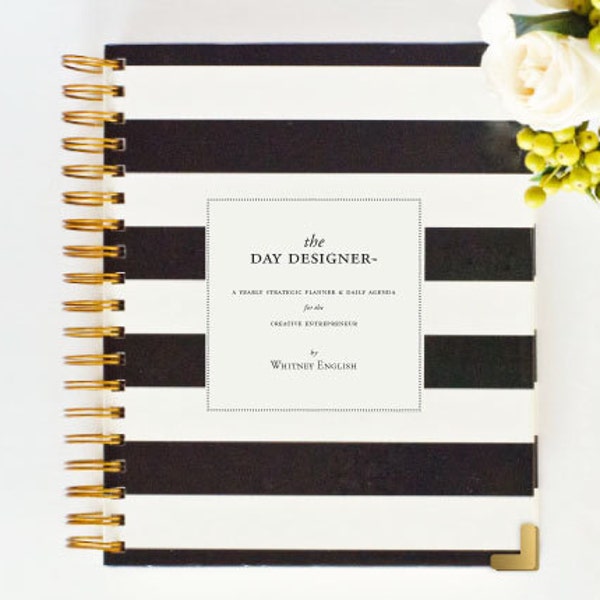 May 2014 - May 2015 DAY DESIGNER Pre-Order - Black Stripe - Yearly Planner & Daily Agenda, Calendar, Organizer