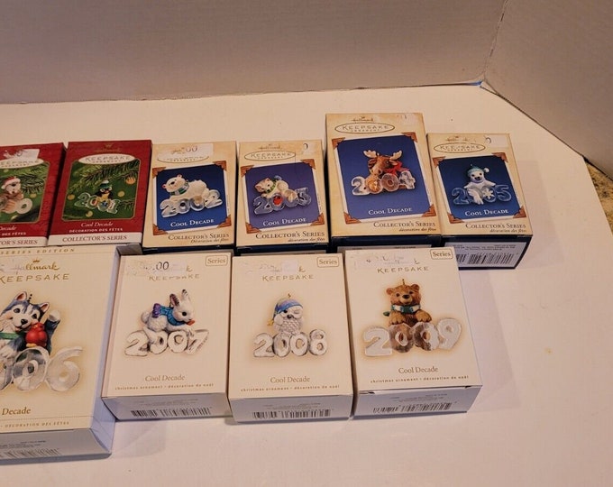 6 Hallmark Cool Decade Ornaments 2000, 01,03,04,05,06 Etsy
