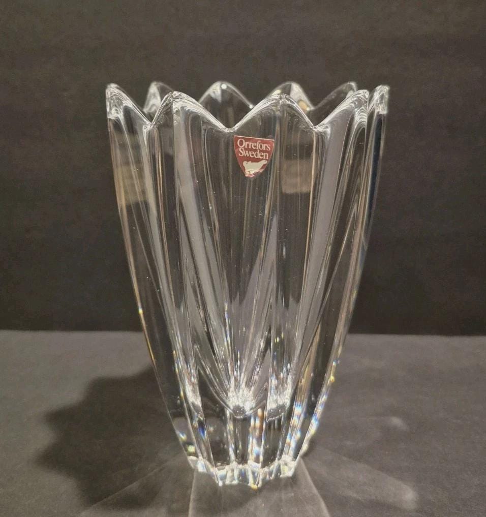 Orrefors Sweden Crystal - Etsy Canada