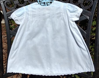 Vintage Baby / Little Girl's White Dress circa 1950 to 60s