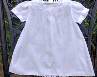 Vintage Baby / Little Girl's White Dress circa 1950 to 60s