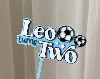 Personalised Soccer Cake Topper | Football Birthday Cake Decoration
