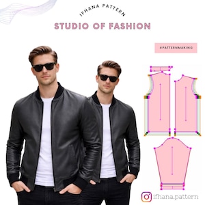Jacket with Collar Sewing Pattern (Size L) – Printable Pattern