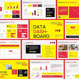 Szablon prezentacji pulpitu nawigacyjnego danych, analiza KPI w programie PowerPoint i prezentacjach Google, wizualizacja danych biznesowych