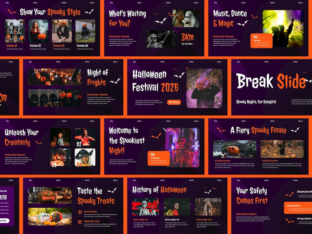 Halloween Festival Presentation - Powerpoint & Google Slides Template ...