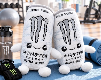 エナジードリンク缶のぬいぐるみ、手足のついたかわいいドリンクのぬいぐるみ、ゲーマールームのデスク装飾、柔らかいぬいぐるみキーホルダー、ゲーマーティーンへのユニークなギフト
