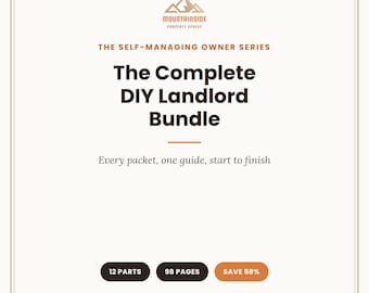 Complete DIY Landlord Bundle PDF | The Self-Managing Owner Series | 98-Page Property Management Guide, All 12 Packets