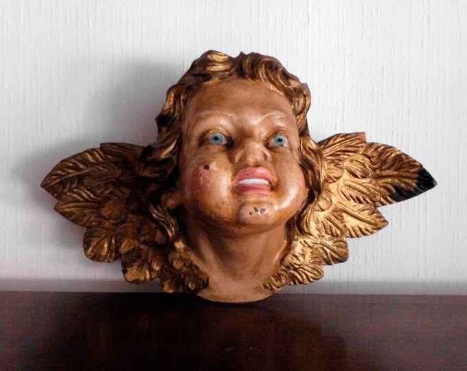 Antike seltene deutsche geschnitzte Holz Cherub aus der | Etsy