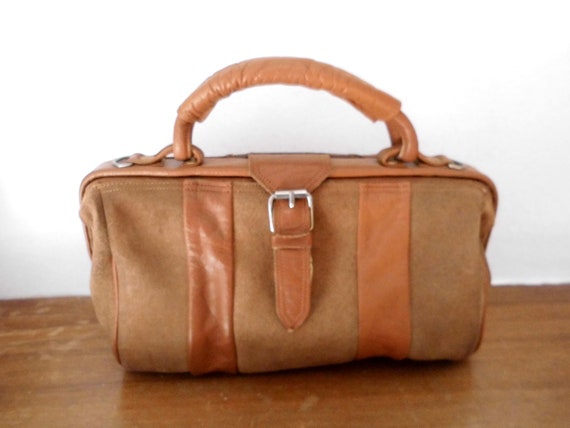 70s brown leather bag