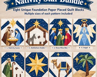 Nativity Quilt Block Bundle | Foundation Paper Piecing Patterns (PDF)