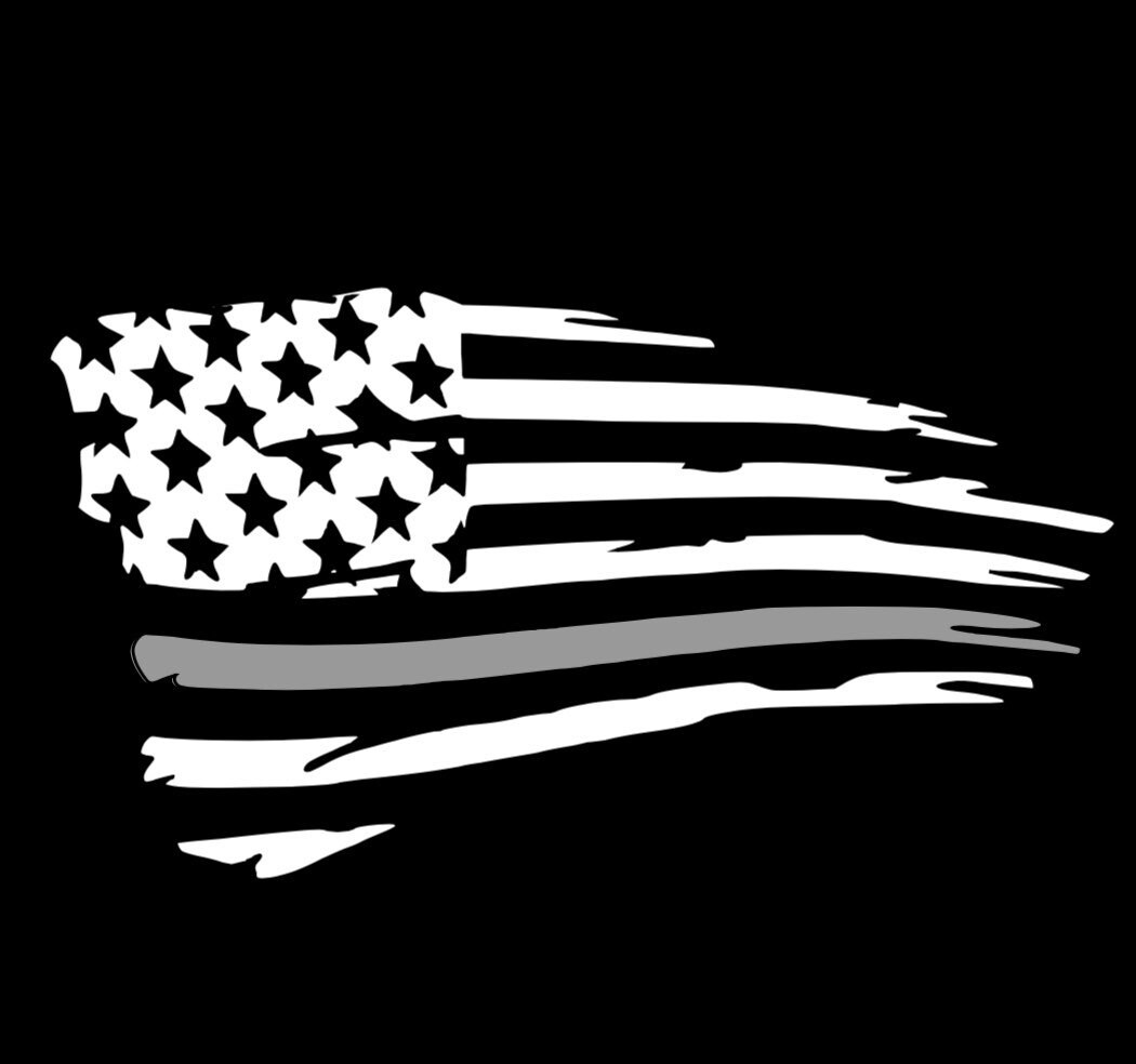 Bandera de la línea gris delgada / oficiales correccionales / | Etsy