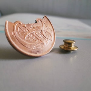 Irish brooch/ copper brooch/ coin brooch/ spilla rame/ moneta irlandese/ two pence Ireland