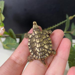 Brass Turtle Cabinet Knob, Bronze Sea Turtle Drawer Pull, Animal Drawer Handle, Vintage Gold Hardware, Nautical Beach House Decor
