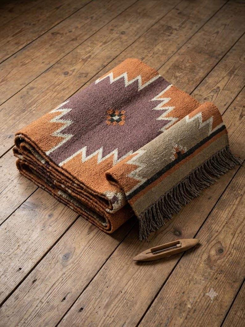 Handmade Kilim Runner Rug Geometric Runner Long Hallway Wool Jute Stair ...