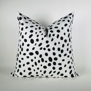 Black White Pillow Cover -MANY SIZES- dalmation spots pattern (Decorative Throw Pillow, Euro Sham) Togo by Premier Prints