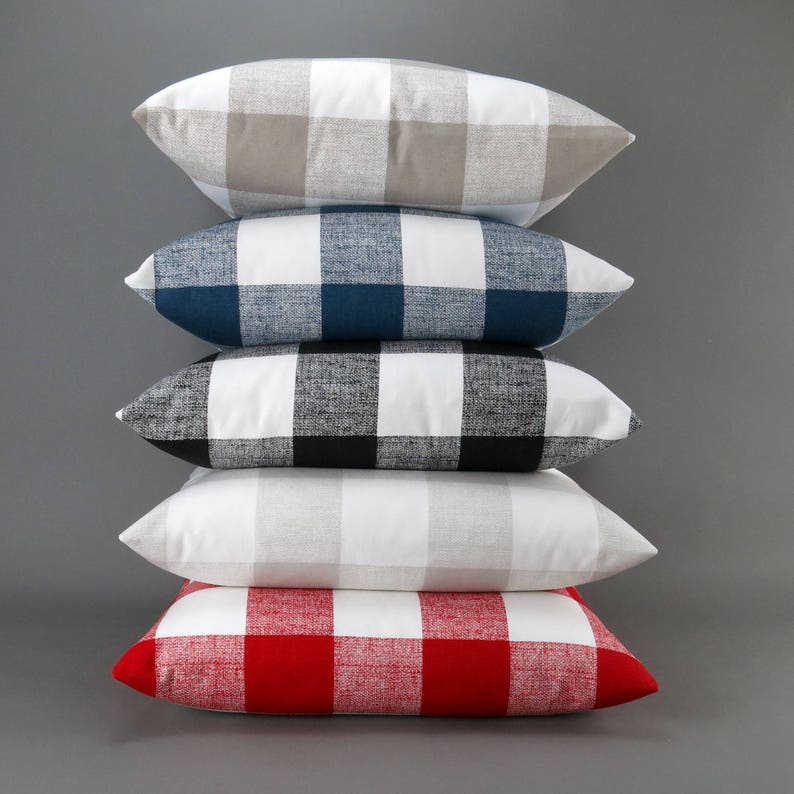 Black White Pillow Cover BIG SIZES Euro Sham Floor image 2