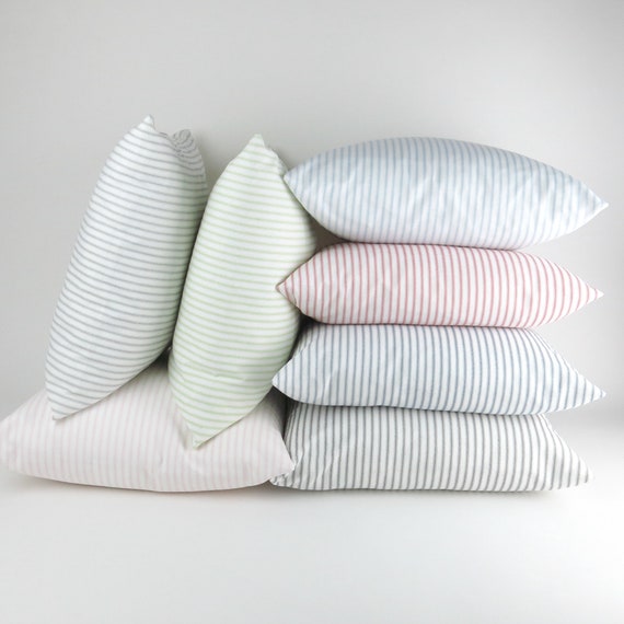 Ticking Stripe Pillow Cover MANY SIZES Feather Ticking Pattern
