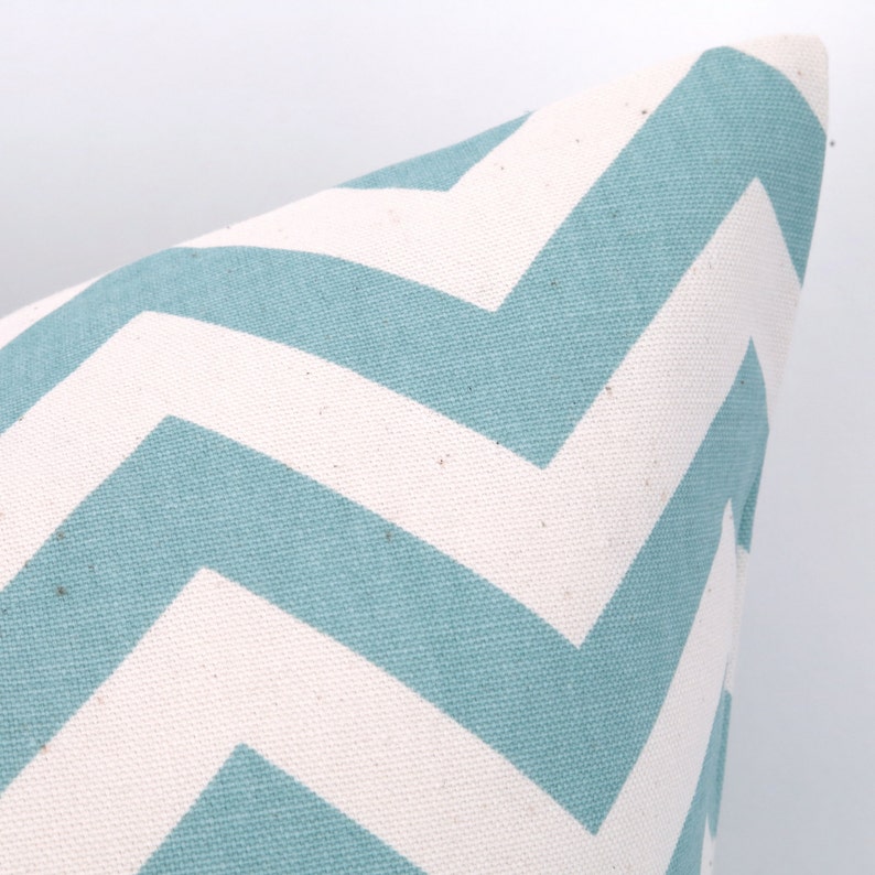 Blue Zigzag Pillow Cover MANY SIZES Chevron Pattern Etsy