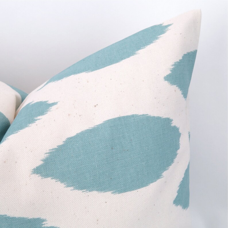 Blue Ikat Pillow Cover MANY SIZES Light Blue Ikat Cushion Etsy