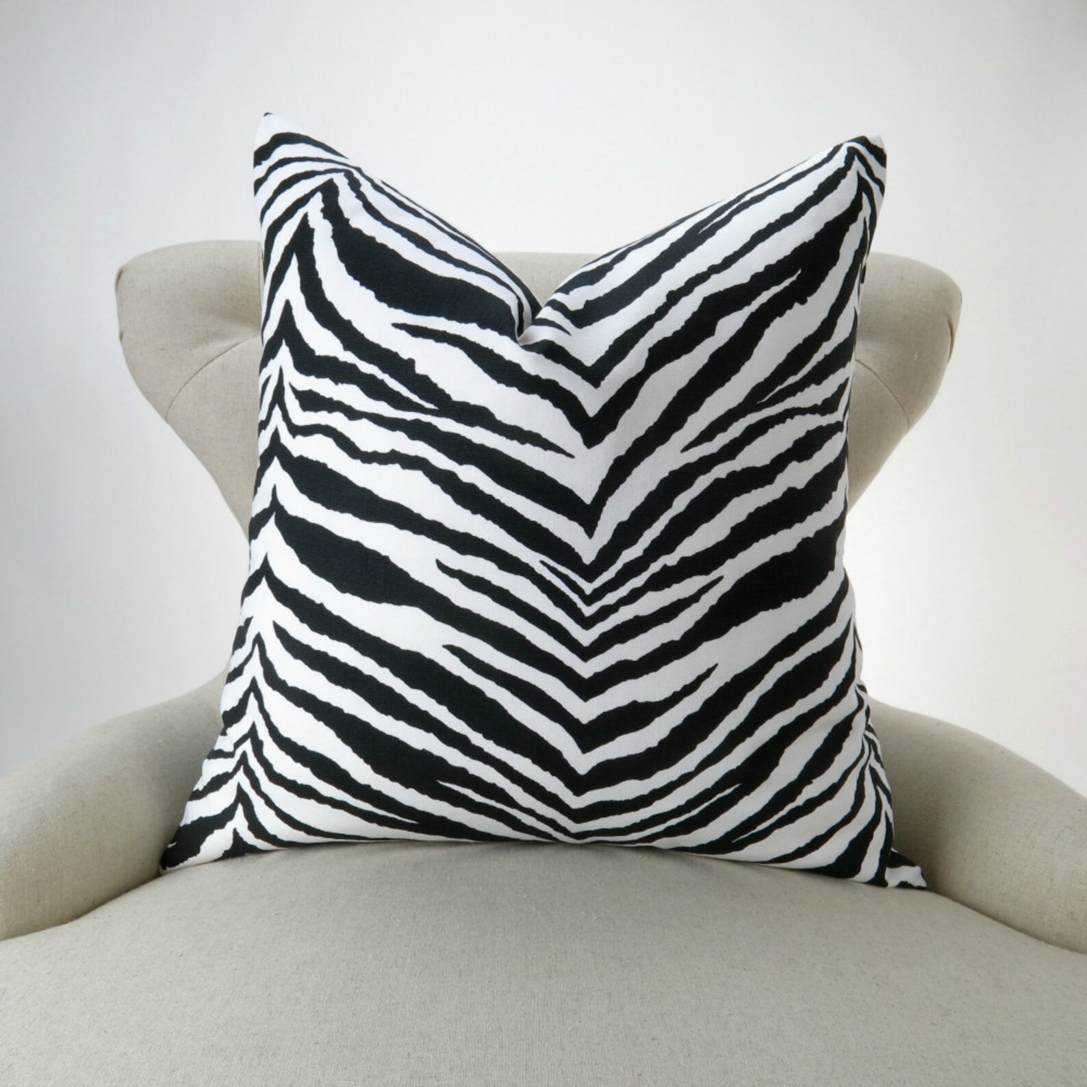 Zebra Pillow Cover BIG SIZES Euro Sham Floor Cushion Animal Etsy