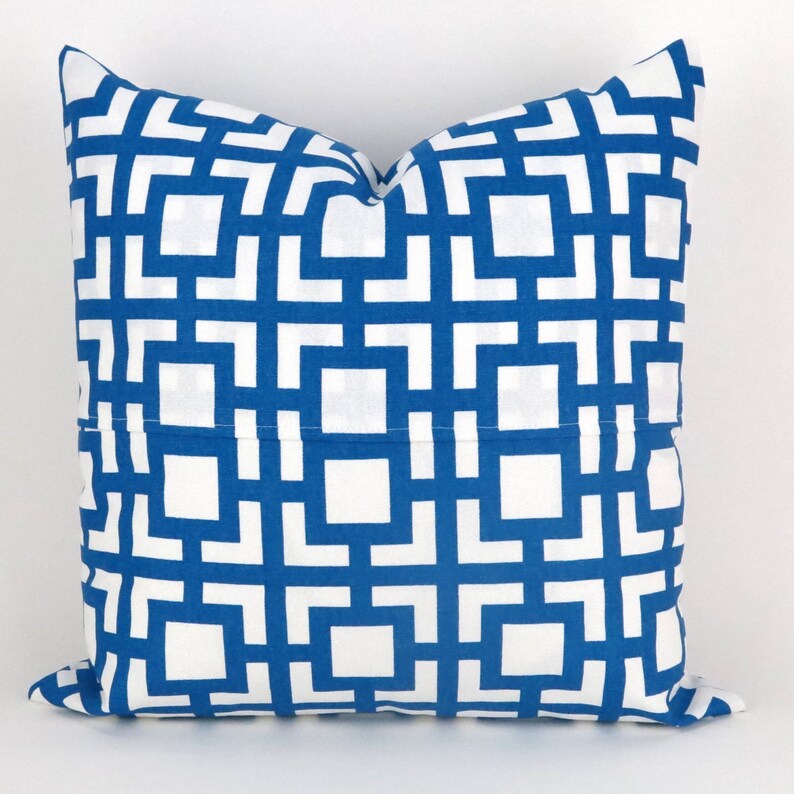 Royal Blue & White Throw Pillow Covers MANY SIZES Cobalt Etsy