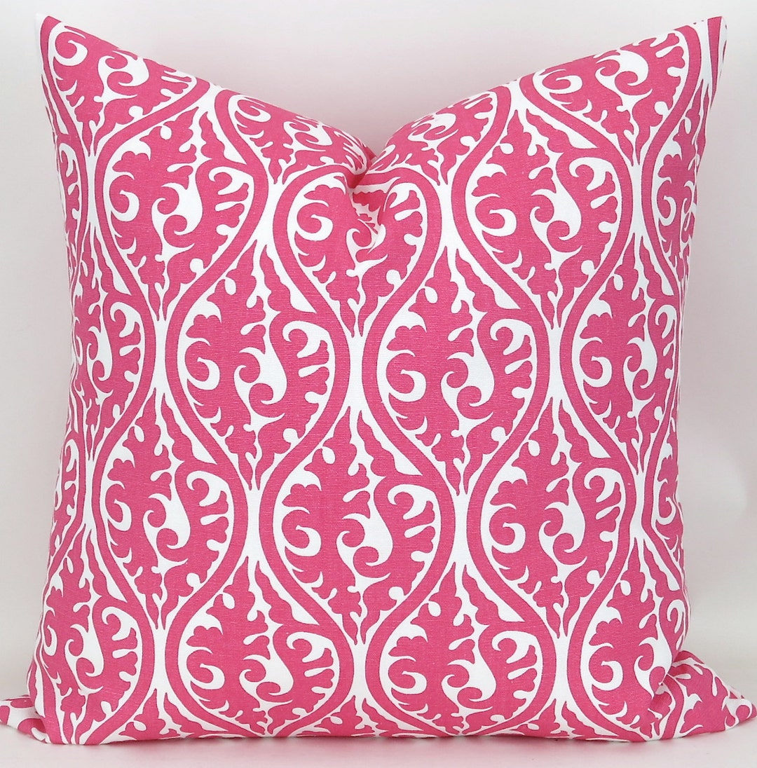 Hot Pink Pillow Cover MANY SIZES Abstract Pattern decorative Throw