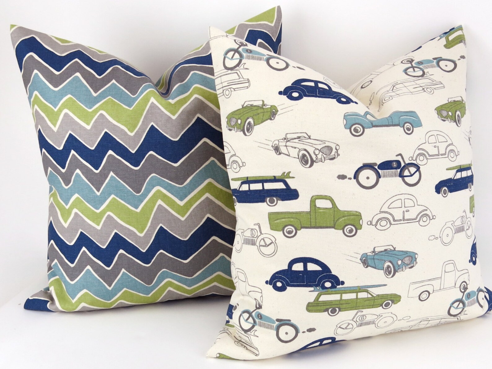 Navy & Green Throw Pillow MANY SIZES Navy Blue Green Gray Etsy.de