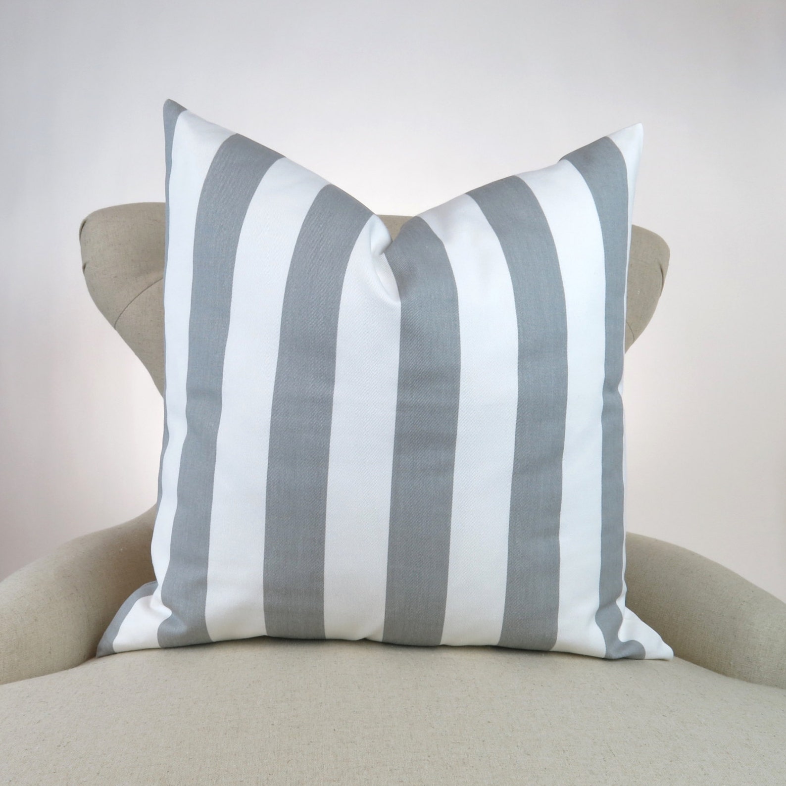 Gray Stripe Pillow Cover MANY SIZES Euro Sham Decorative Etsy