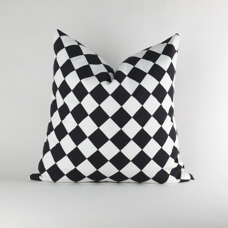 Checkered Pillow Cover MANY SIZES decorative Throw Pillow Etsy