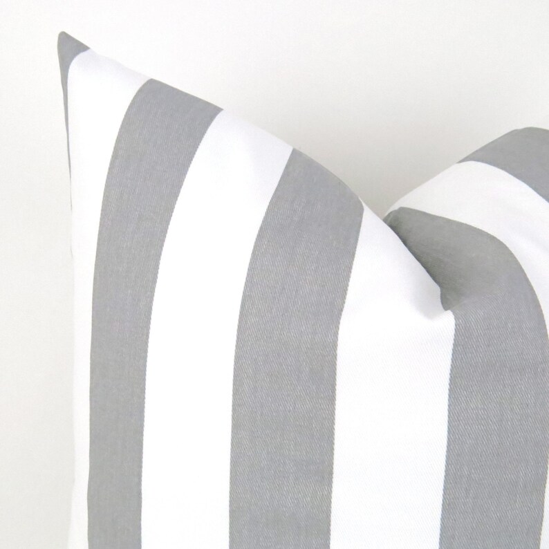 Gray Stripe Pillow Cover MANY SIZES Euro Sham Decorative Etsy