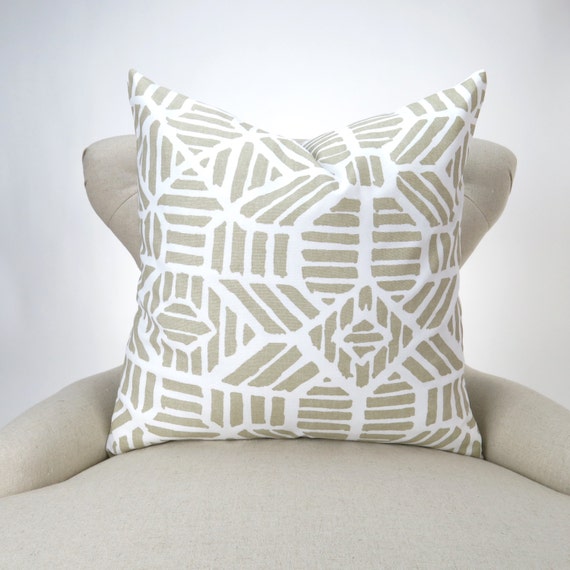 Gold Metallic Pillow Cover MANY SIZES Geometric Pattern Etsy