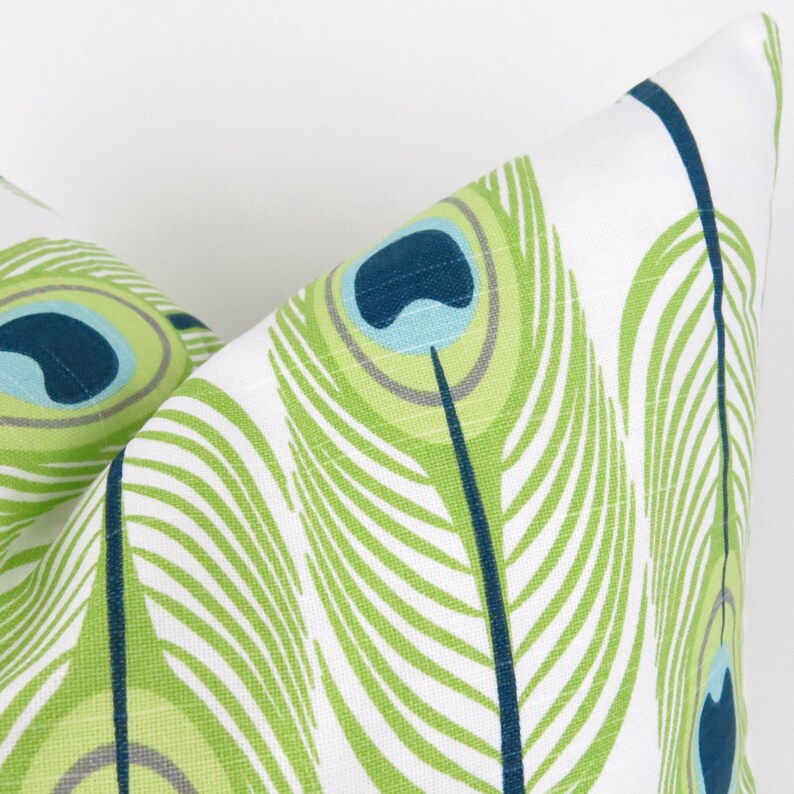 Peacock Feathers Pillow Cover MANY SIZES Cushion Cover Etsy