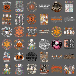 Emergency Department Halloween Bundle Png,Emergency Nurse Halloween Png, ER Nurse Png, Spooky Nurse Png, Nurse Life Gift, Nurse Propofol Png
